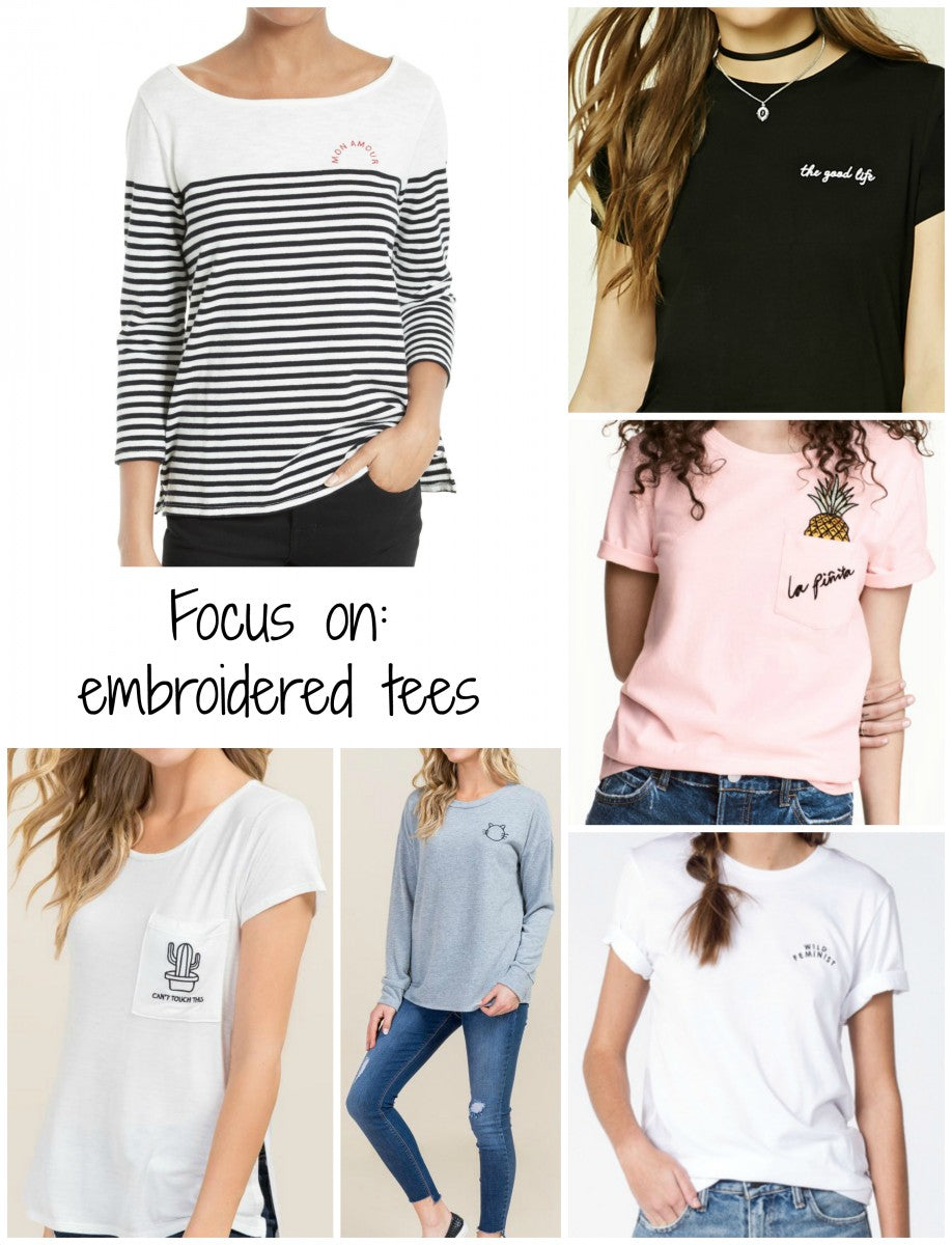 Focus on: embroidered tees