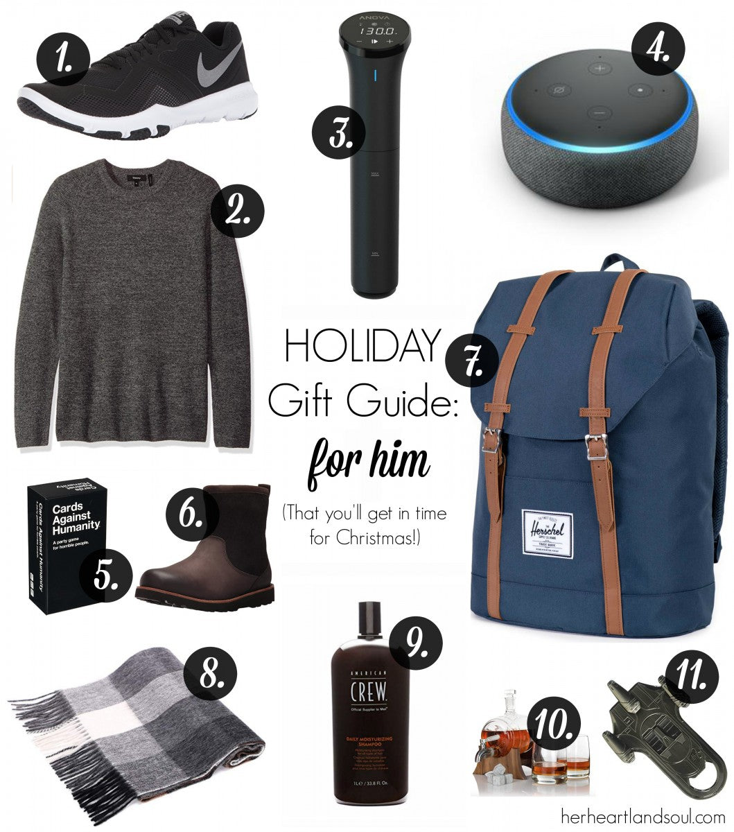 Holiday Gift Guide: For Him (that you can still get in time for Christmas!)