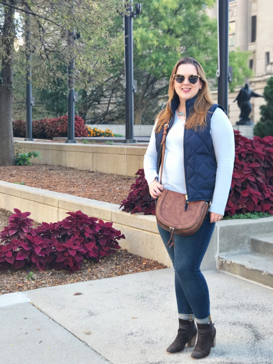 A Navy Vest for Fall
