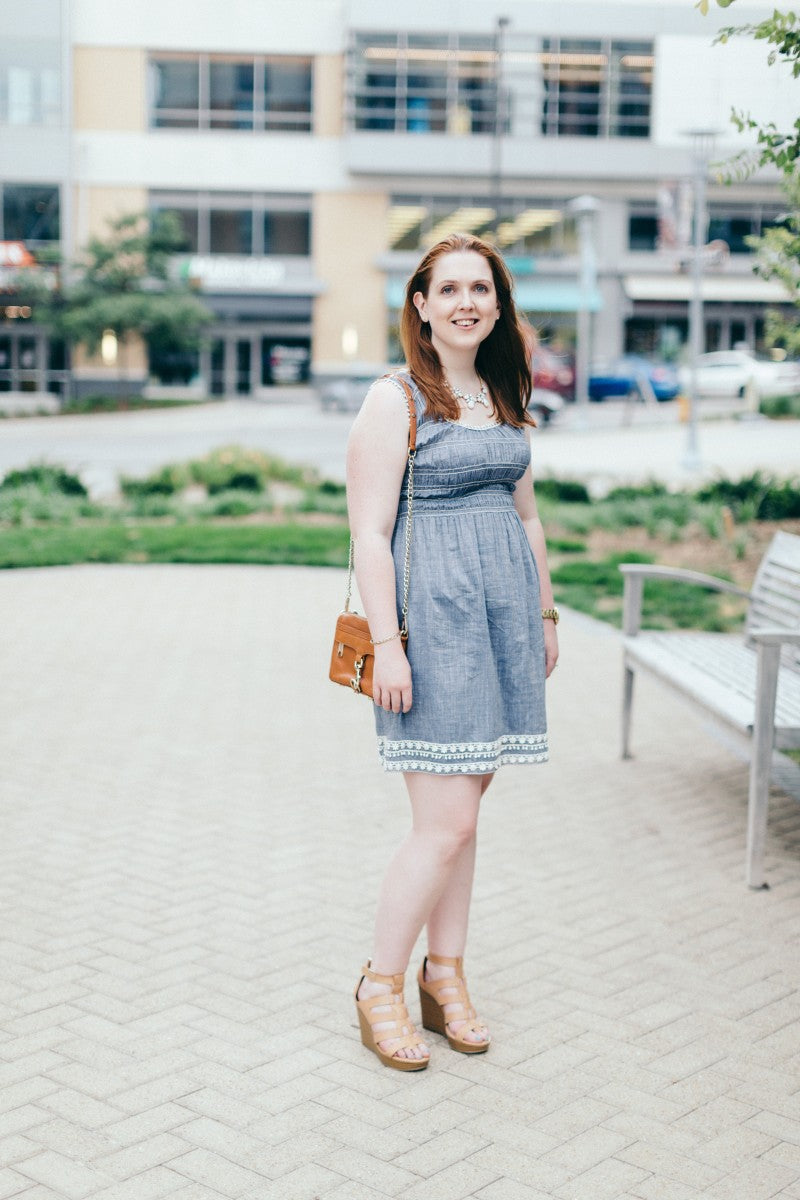 Smocked Denim