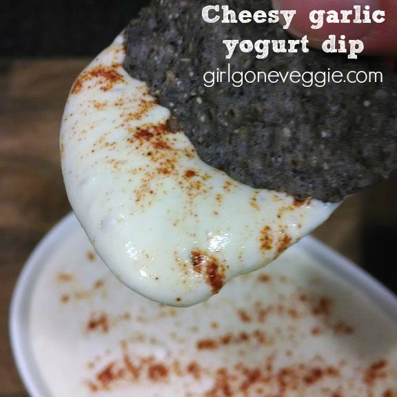 Cheesy garlic yogurt dip recipe (giveaway!)