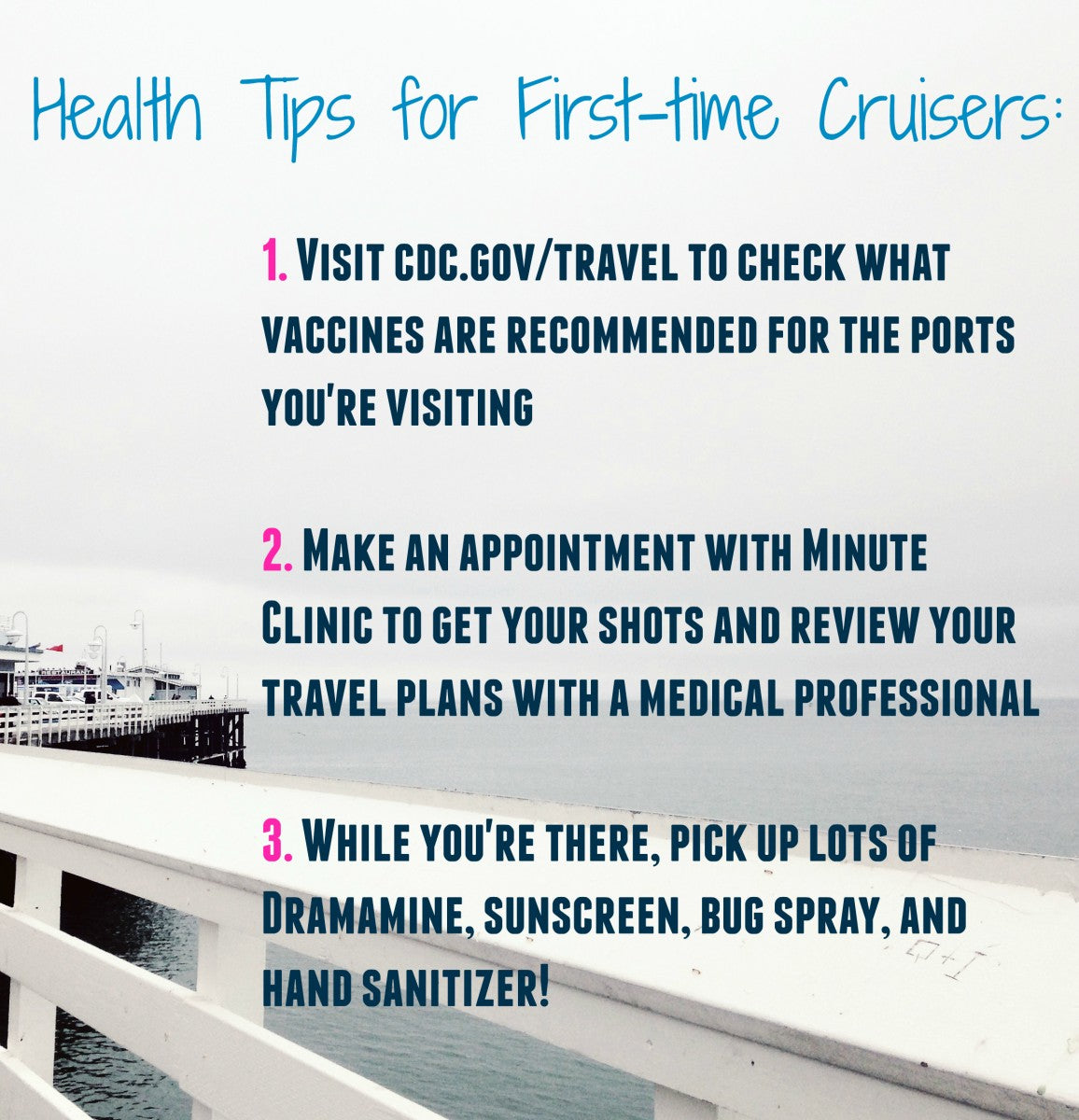 Health tips for first-time cruisers