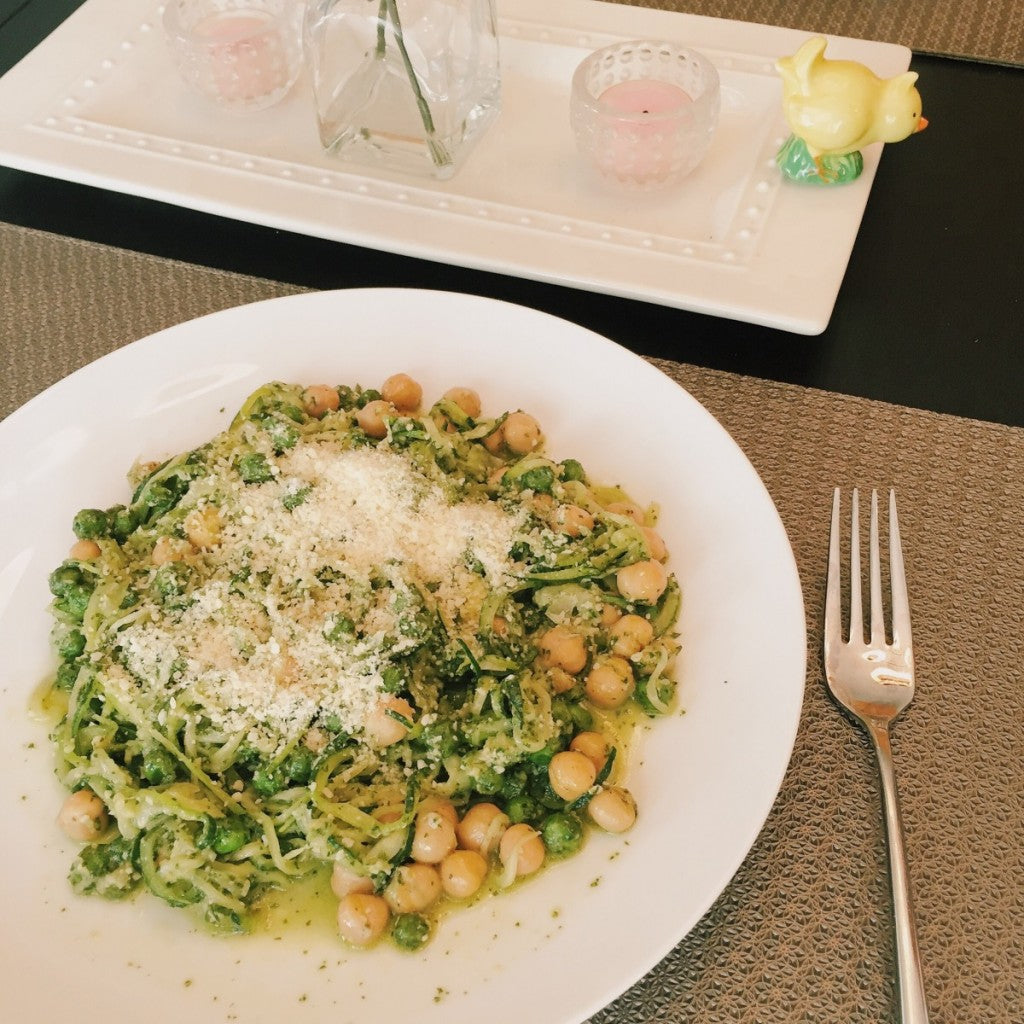 Pesto and Peas Zoodle Recipe