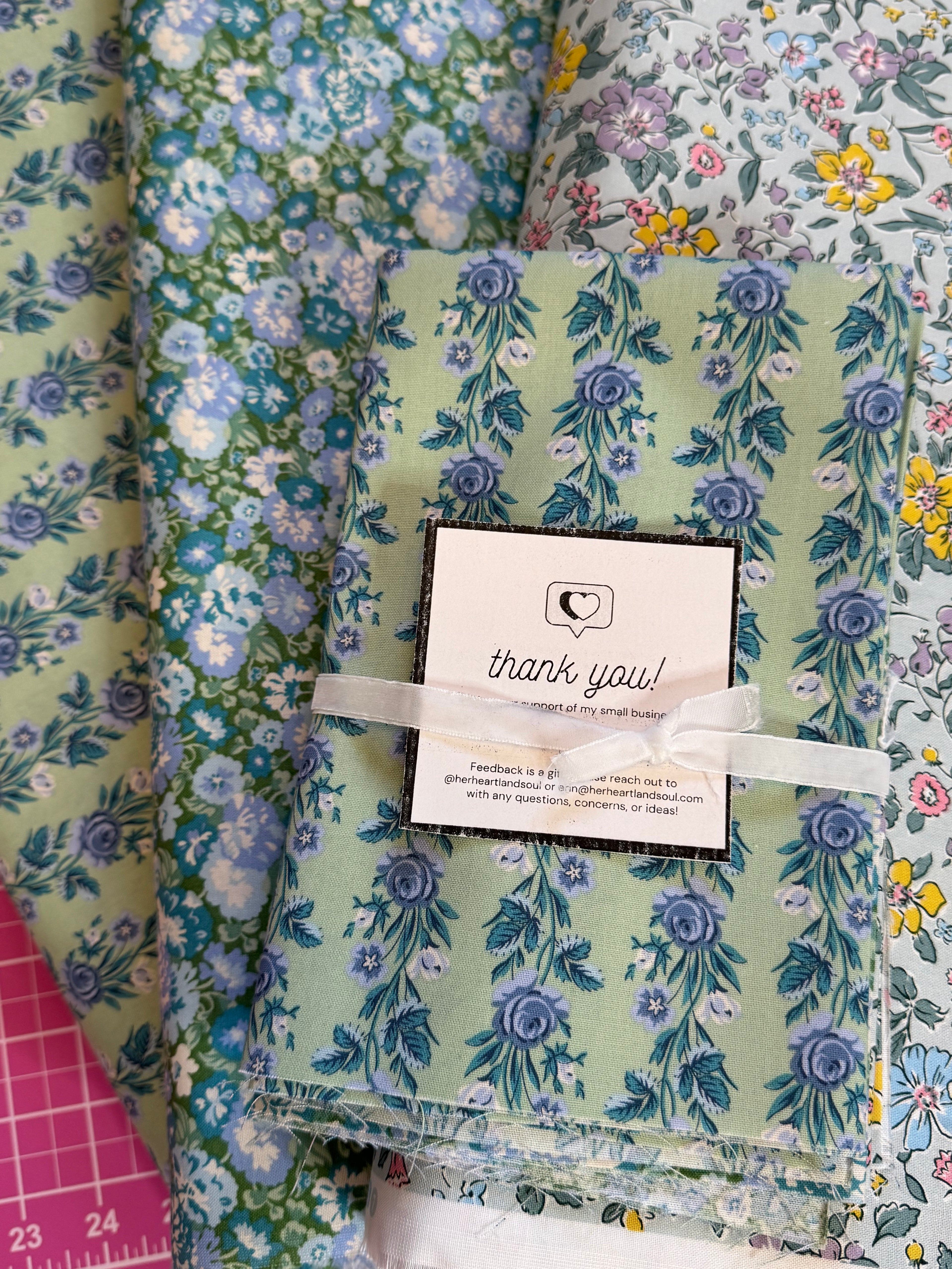 "Tea in the Conservatory" Liberty of London Cotton Fabric – 3 Fat Quarter Yard Pack | Free Shipping