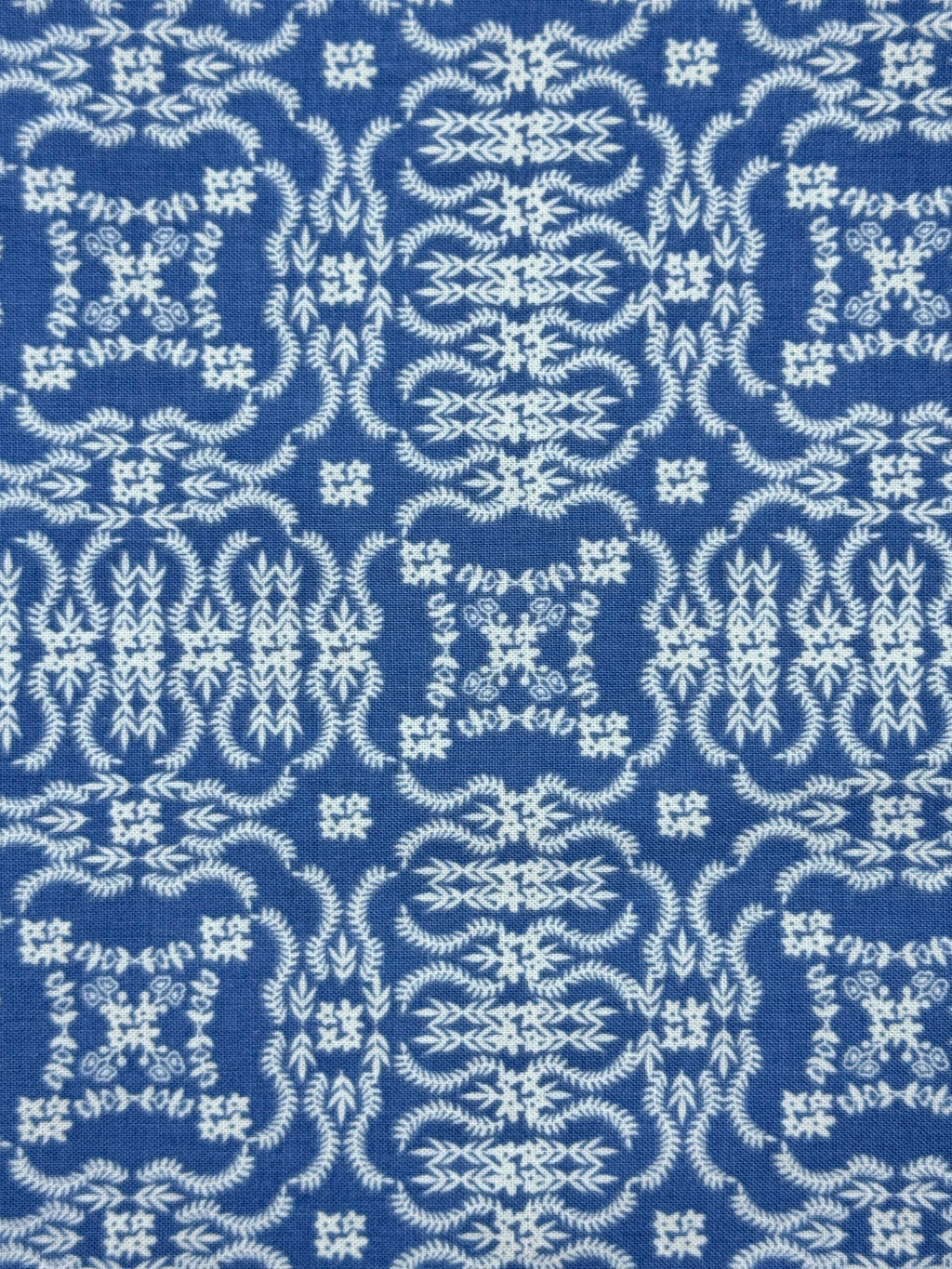 blue jean needlepoint fishing fabric 