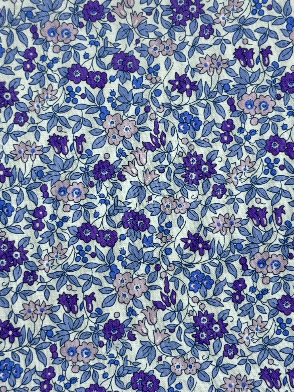 purple, lilac and blue liberty finishing fabric