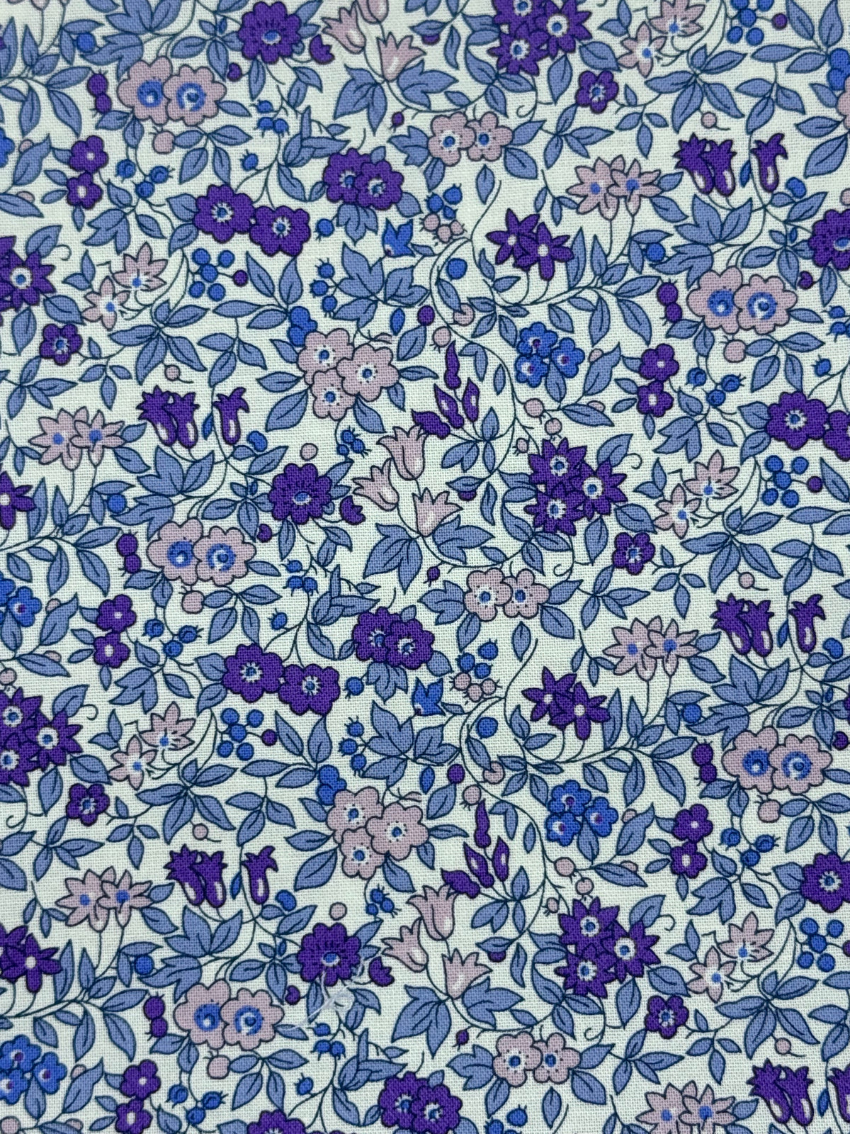 purple, lilac and blue liberty finishing fabric