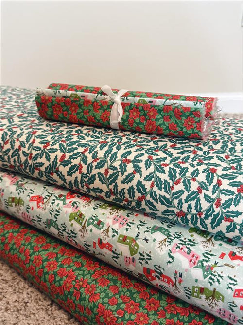 "Holly Jolly" Liberty of London Cotton Fabric – 3 Fat Quarter Yard Pack | Free Shipping