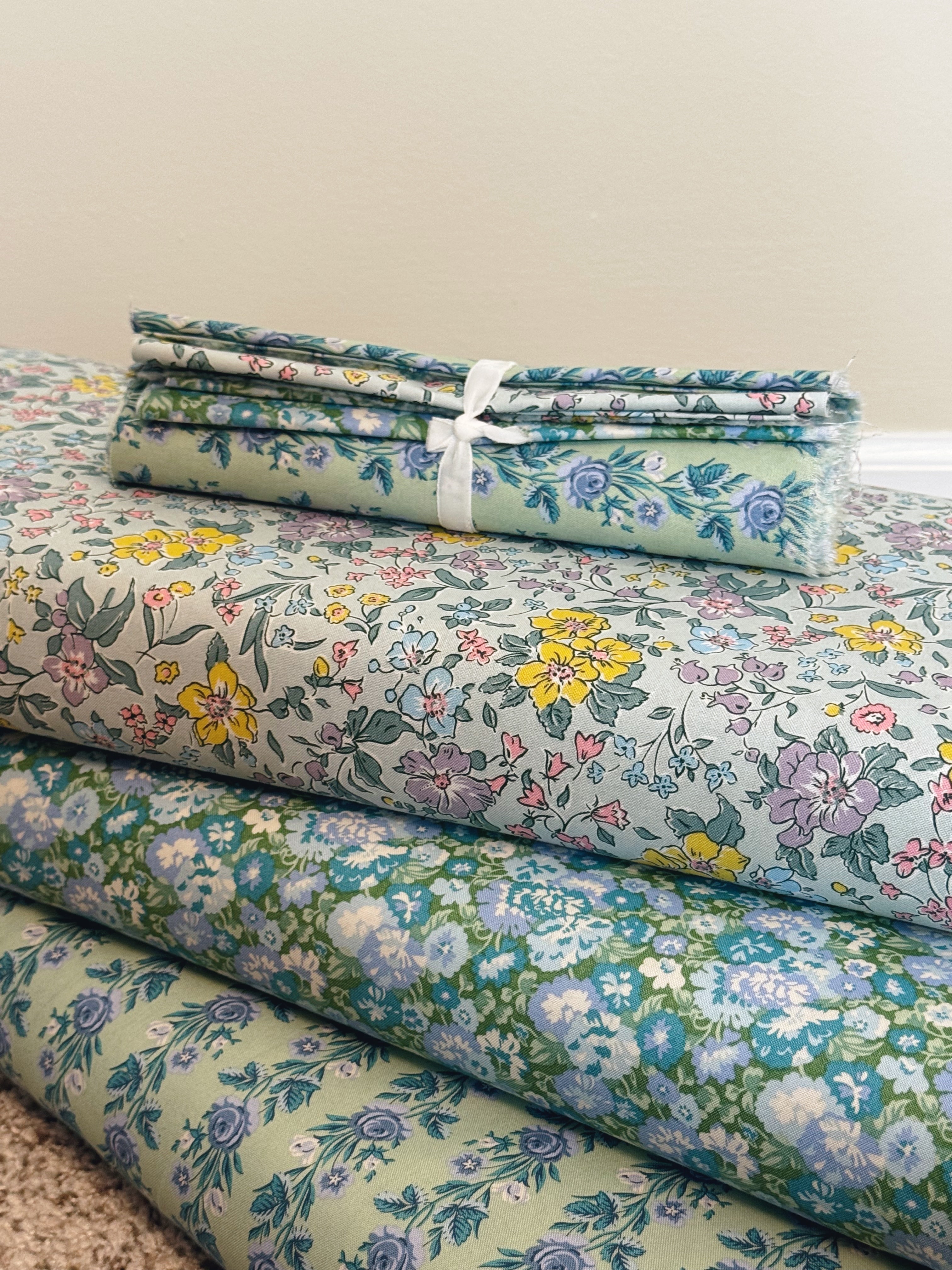 "Tea in the Conservatory" Liberty of London Cotton Fabric – 3 Fat Quarter Yard Pack | Free Shipping