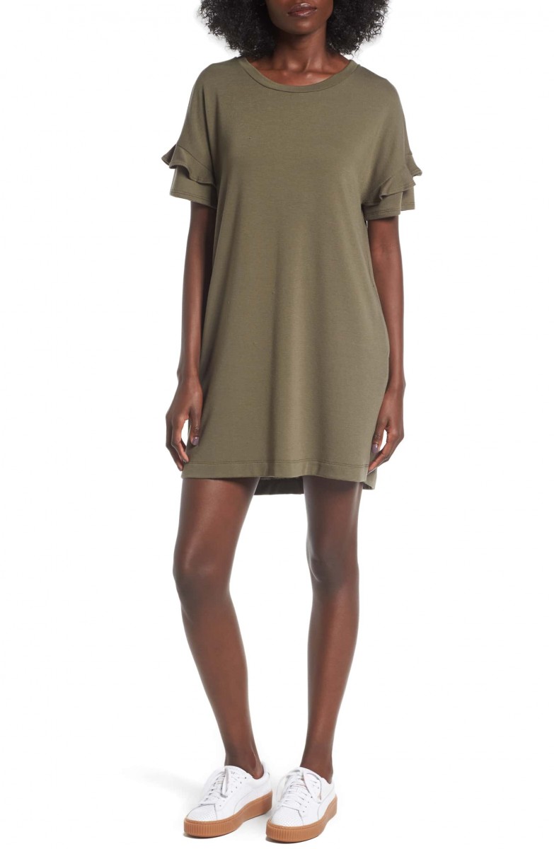 Ruffle Sleeve T-Shirt Dress - Her Heartland Soul