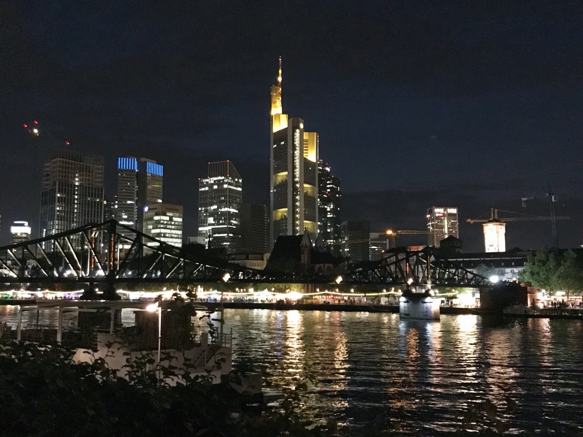 Downtown Frankfurt at Night - Frankfurt Germany - Her Heartland Soul