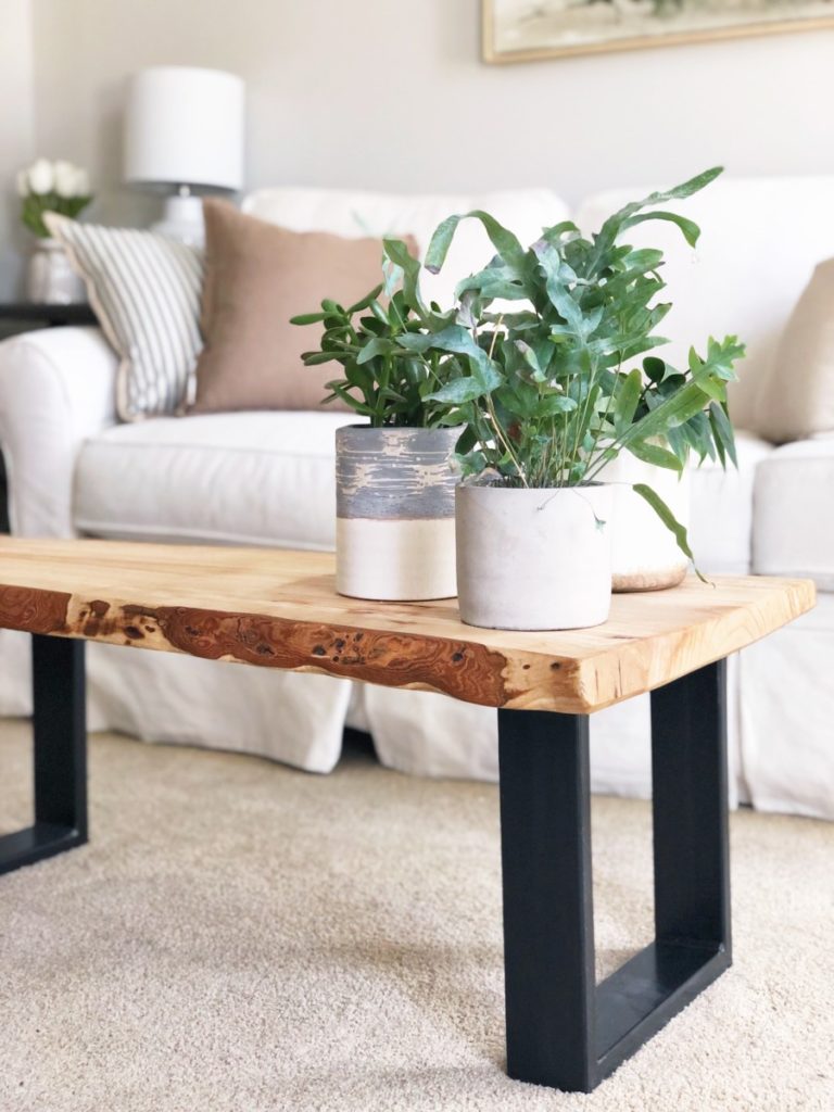 Urban Bark Coffee Table Living Room Makeover - Her Heartland Soul