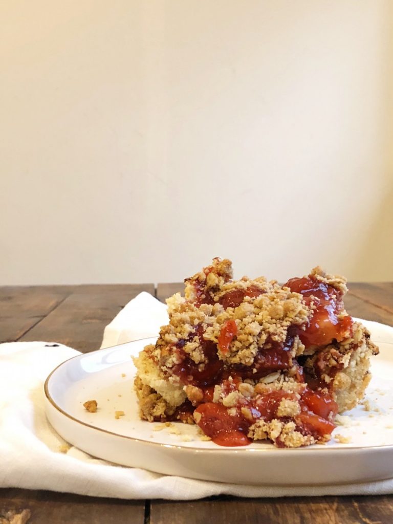 Strawberry Rhubarb Bars - Her Heartland Soul