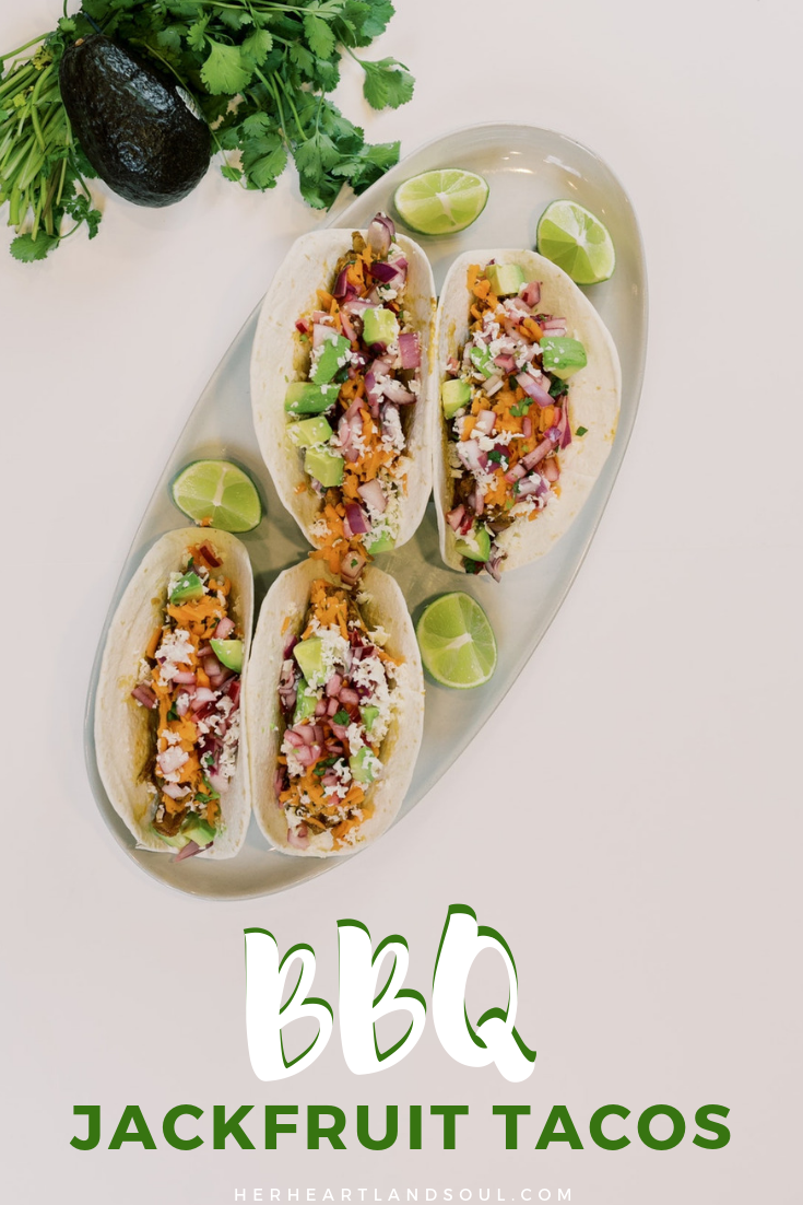 BBQ Jackfruit Tacos - Her Heartland Soul