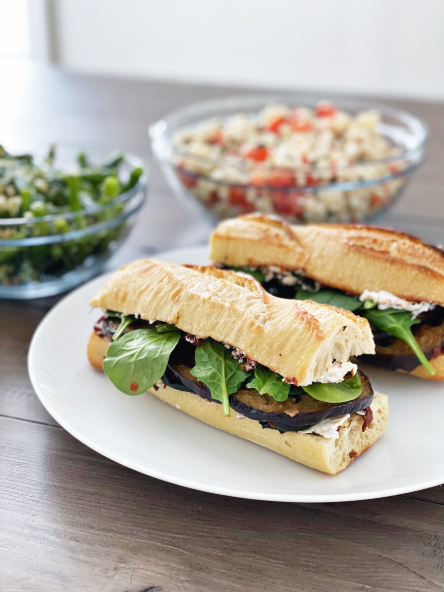 Grilled Vegetable, Herb, and Goat Cheese Sandwiches - Her Heartland Soul