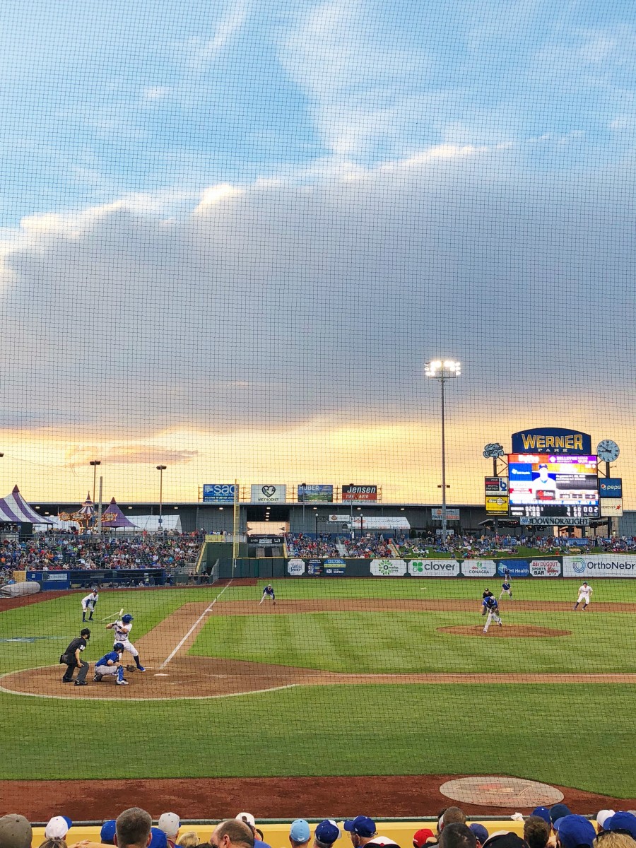 Summer date night at an Omaha Storm Chasers baseball game