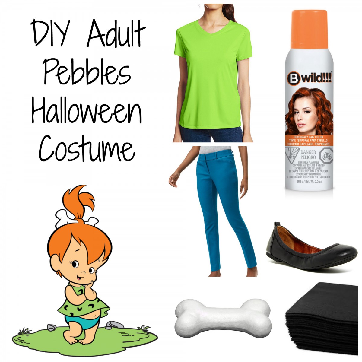 DIY Adult Pebbles Halloween Costume Her Heartland Soul