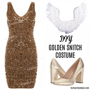 DIY Golden Snitch Costume Halloween - Her Heartland Soul