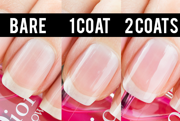 Dior-Nail-Glow-Bare-One-Coat-Two-Coat-Comparison - Her Heartland Soul
