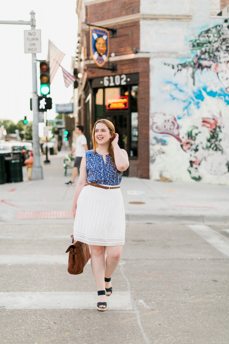Floral Top White J.Crew Skirt Her Heartland Soul