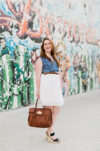 Floral Top White J.Crew Skirt Her Heartland Soul