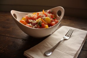 heirloom tomato and watermelon salad her heartland soul