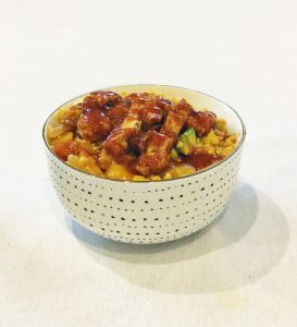 bbq chicken cauliflower rice bowls her heartland soul