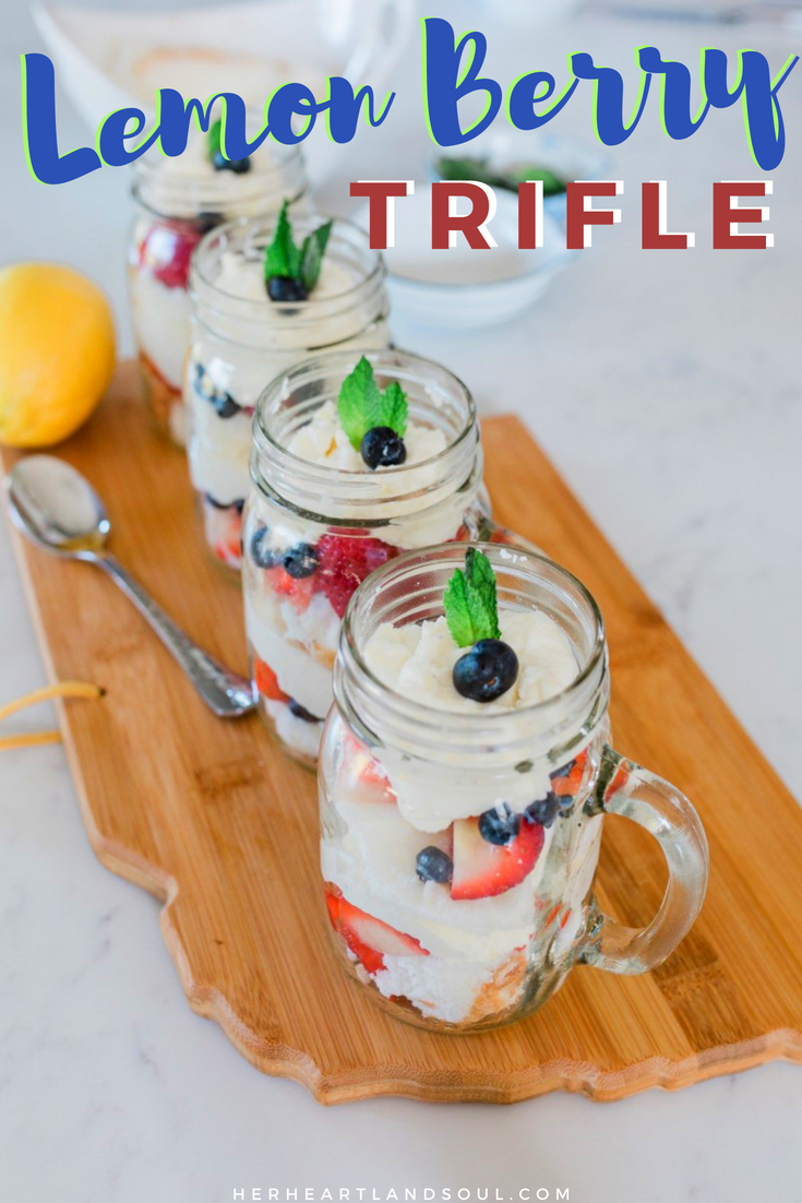 Lemon Berry Trifle - Her Heartland Soul