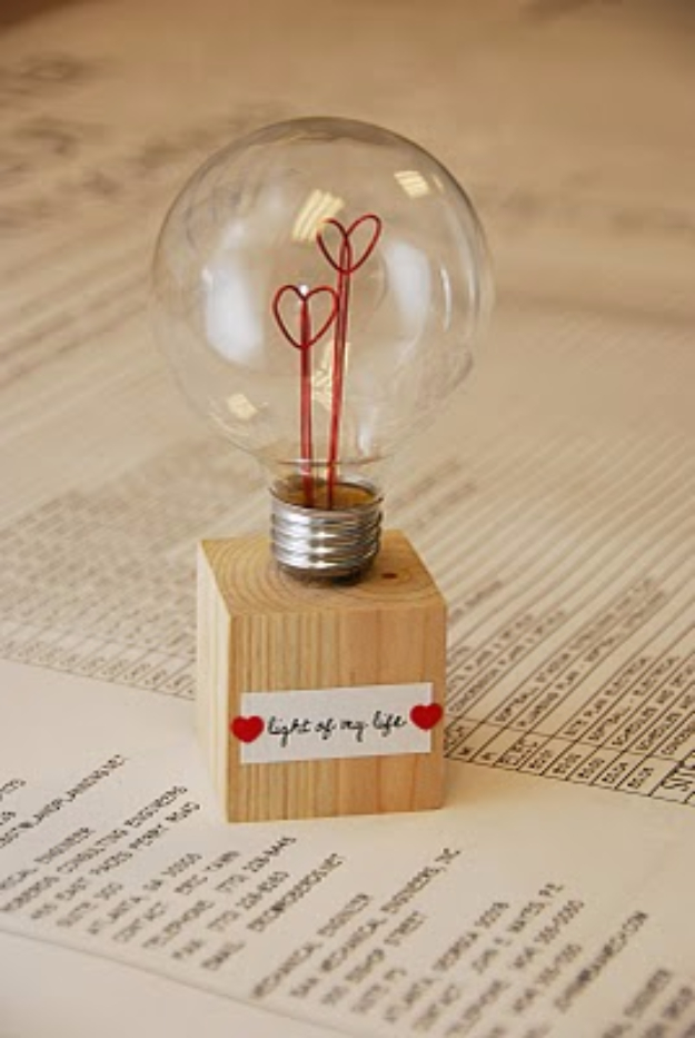 Valentine's Day Light Bulb 14 Creative Valentine's Day Ideas for Him - Her Heartland Soul