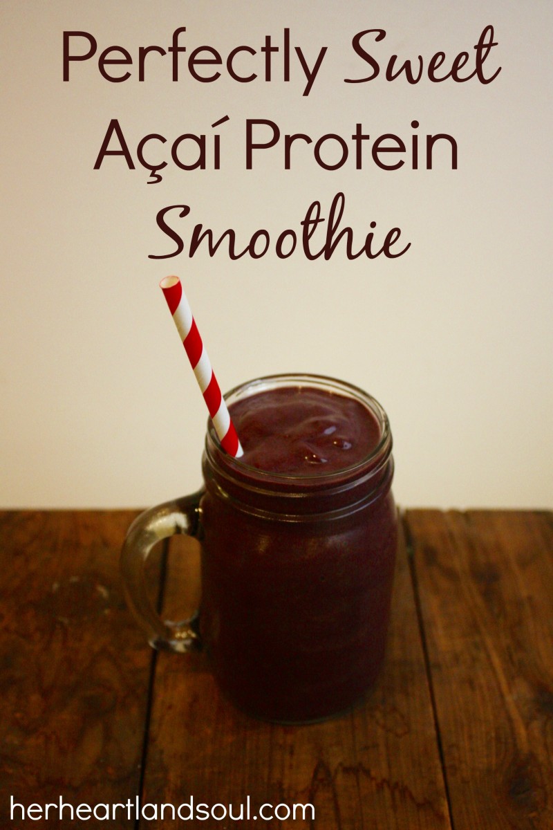 perfectly sweet acai protein smoothie her heartland soul