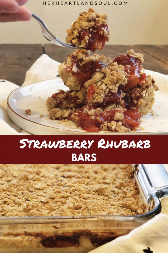 Strawberry Rhubarb Bars - Her Heartland Soul