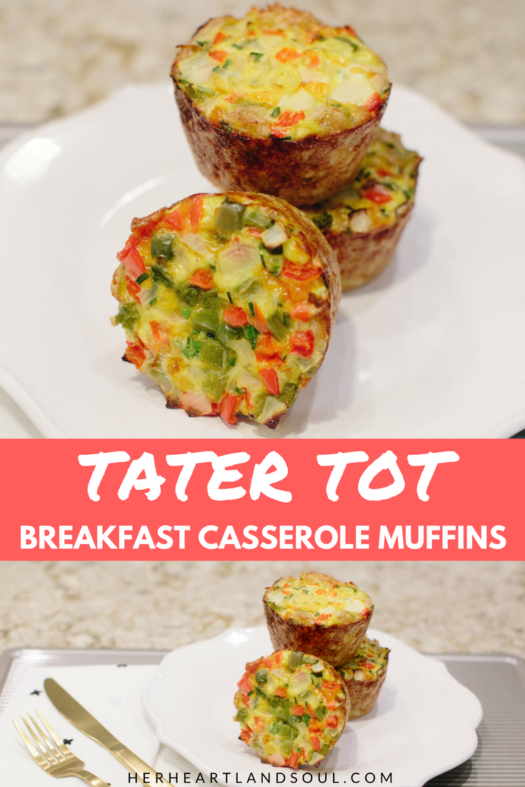 Tater Tot Breakfast Casserole Muffins - Her Heartland Soul