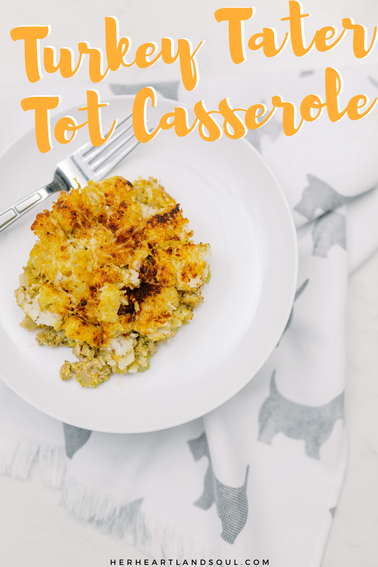 Turkey Tater Tot Casserole Recipe Card