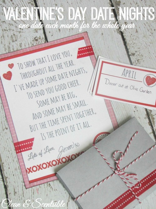 Date Night Cards 14 Creative Valentine's Day Ideas for Him - Her Heartland Soul