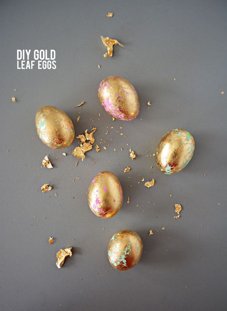 DIY Gold Leaf Eggs Little Inspiration