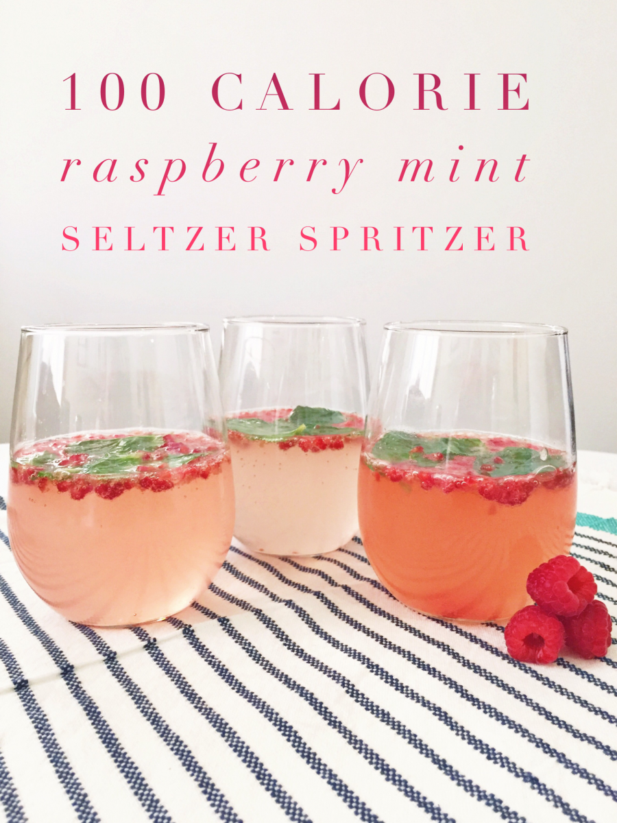 100 Calorie Raspberry Mint Seltzer Spritzer Her Heartland Soul