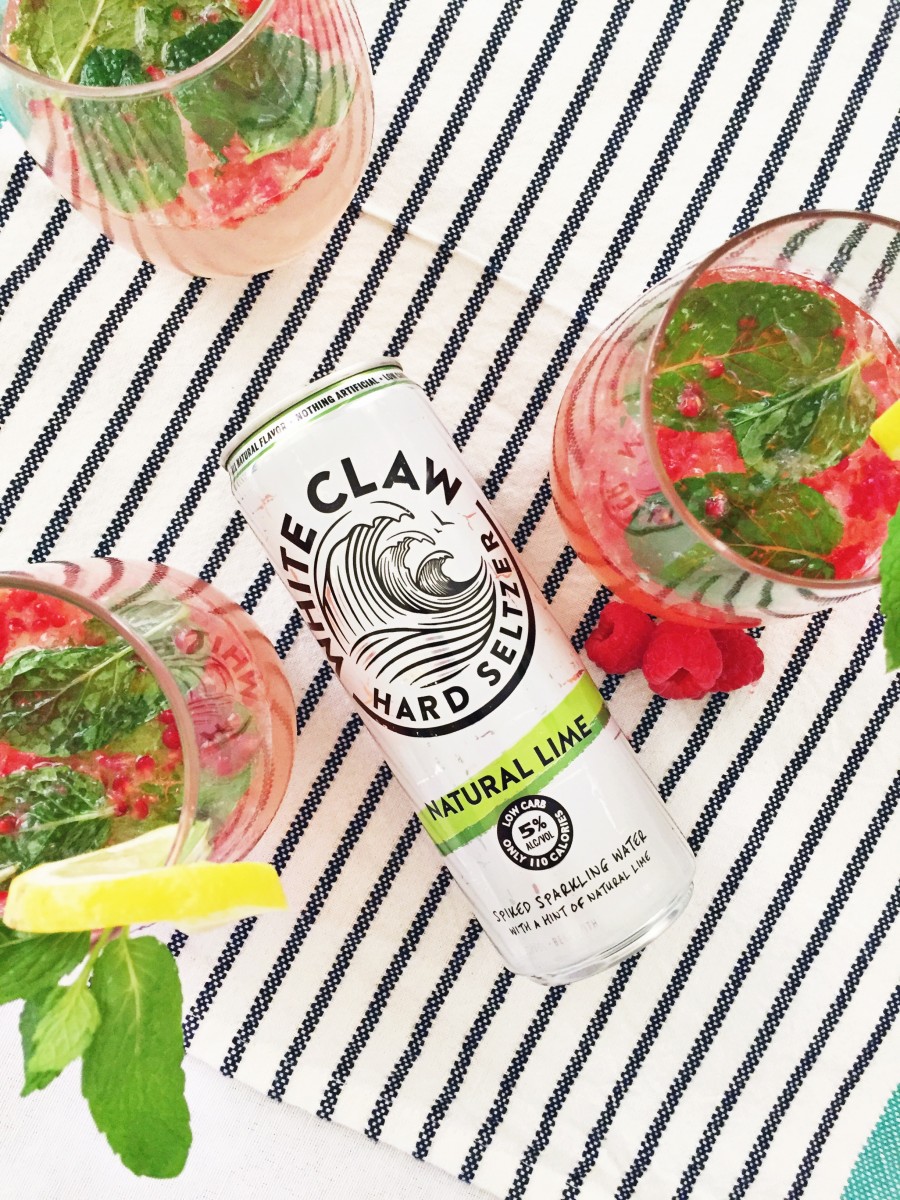 100 Calorie Raspberry Mint Seltzer Spritzer Her Heartland Soul