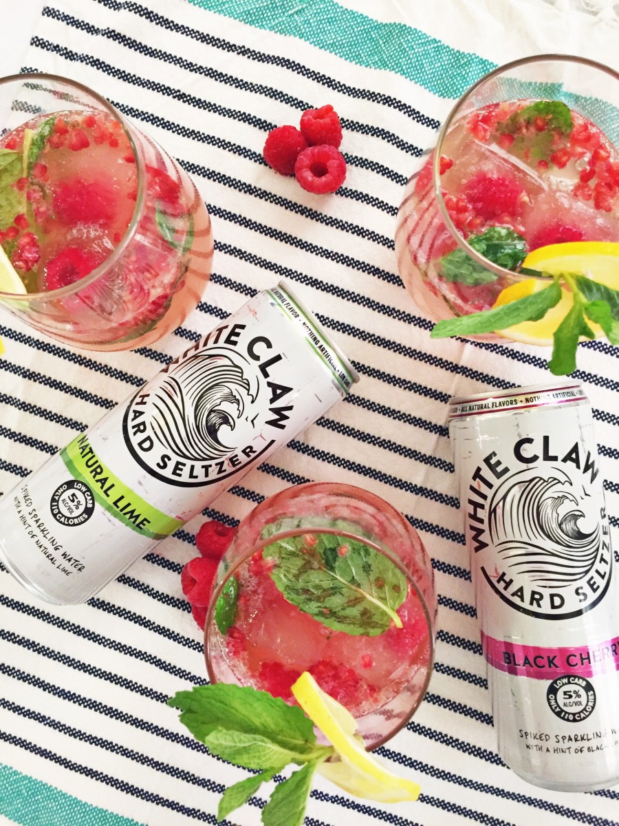 100 Calorie Raspberry Mint Seltzer Spritzer Her Heartland Soul