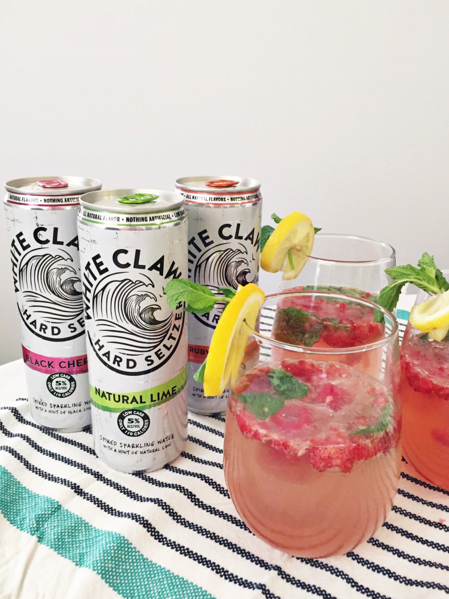 100 Calorie Raspberry Mint Seltzer Spritzer Her Heartland Soul