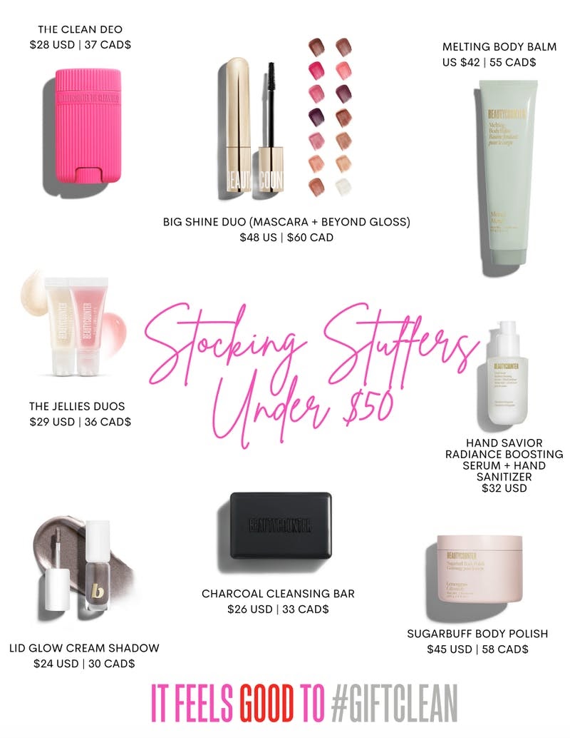 Beautycounter Stocking Stuffers Under $50 Gift Ideas