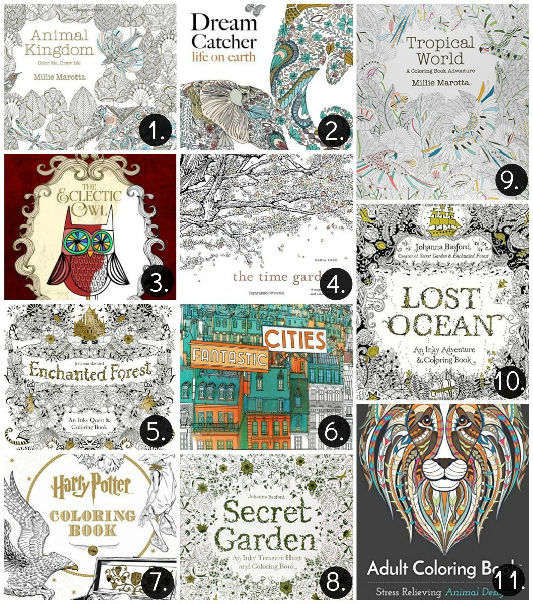 Tons of cool coloring books for adults